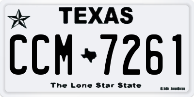 TX license plate CCM7261