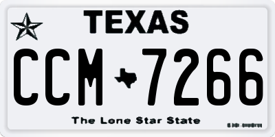 TX license plate CCM7266