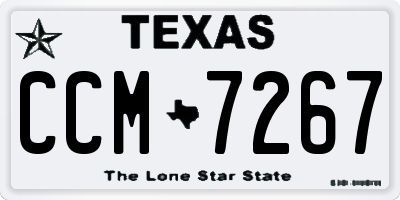 TX license plate CCM7267