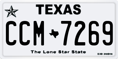 TX license plate CCM7269