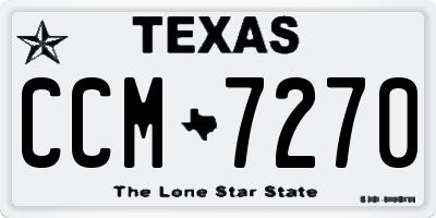 TX license plate CCM7270