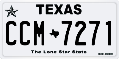 TX license plate CCM7271