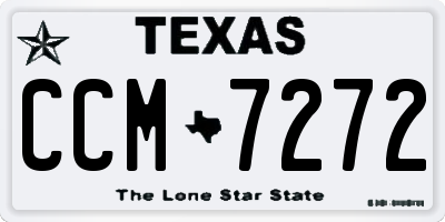TX license plate CCM7272
