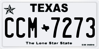 TX license plate CCM7273
