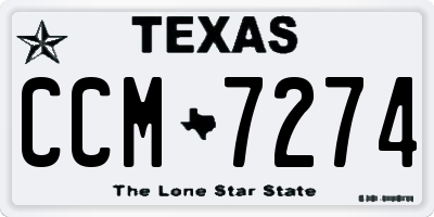 TX license plate CCM7274