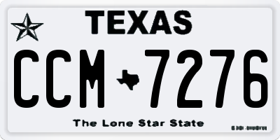 TX license plate CCM7276