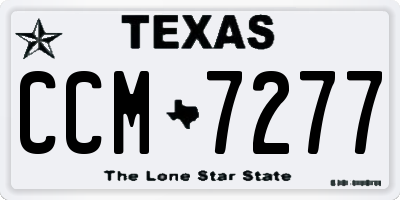 TX license plate CCM7277