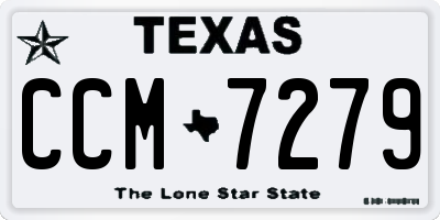 TX license plate CCM7279