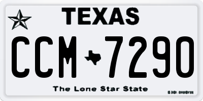 TX license plate CCM7290