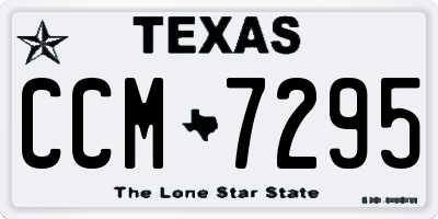 TX license plate CCM7295