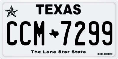 TX license plate CCM7299
