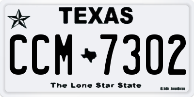 TX license plate CCM7302
