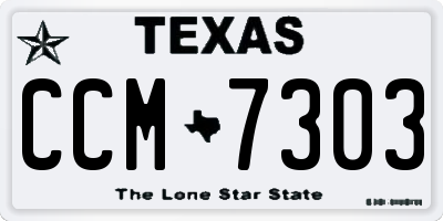 TX license plate CCM7303
