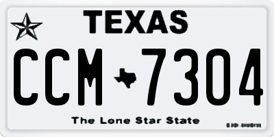 TX license plate CCM7304