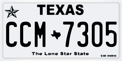 TX license plate CCM7305