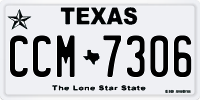 TX license plate CCM7306