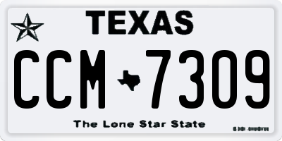 TX license plate CCM7309