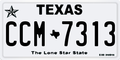 TX license plate CCM7313