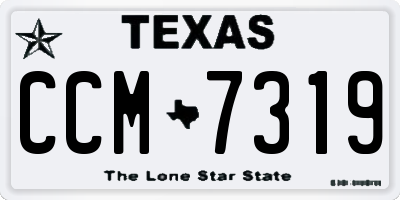 TX license plate CCM7319