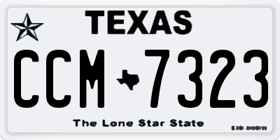 TX license plate CCM7323