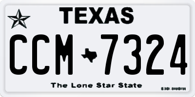 TX license plate CCM7324