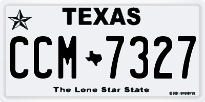 TX license plate CCM7327