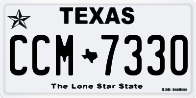 TX license plate CCM7330
