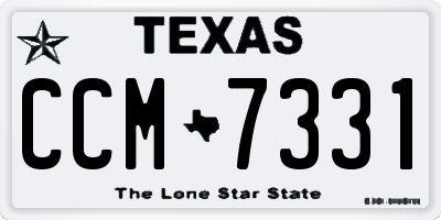 TX license plate CCM7331