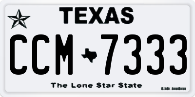 TX license plate CCM7333