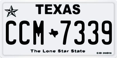 TX license plate CCM7339
