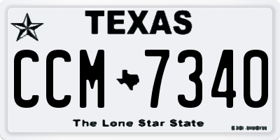 TX license plate CCM7340