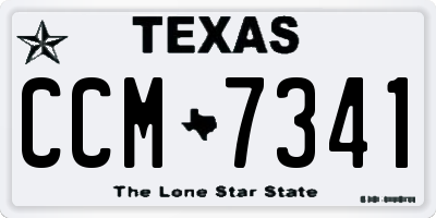 TX license plate CCM7341
