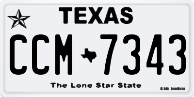 TX license plate CCM7343