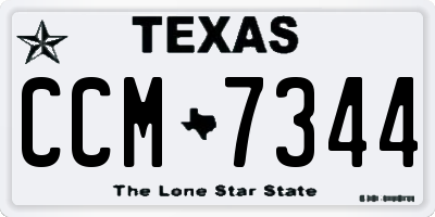 TX license plate CCM7344