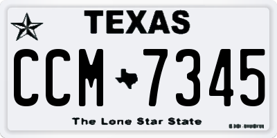 TX license plate CCM7345