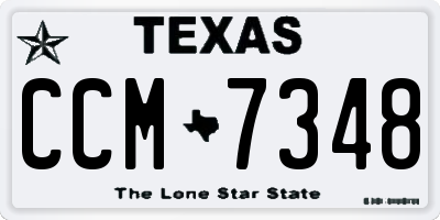 TX license plate CCM7348