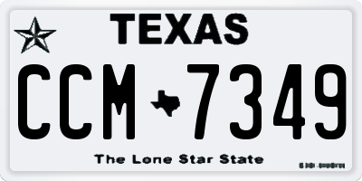 TX license plate CCM7349