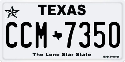 TX license plate CCM7350