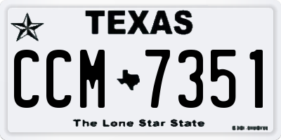 TX license plate CCM7351