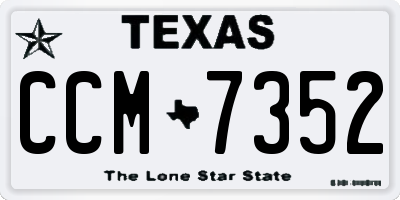 TX license plate CCM7352