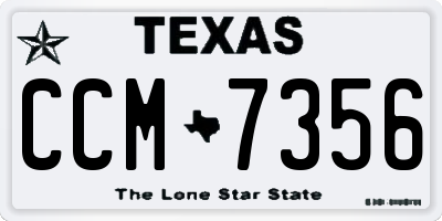TX license plate CCM7356