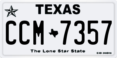TX license plate CCM7357