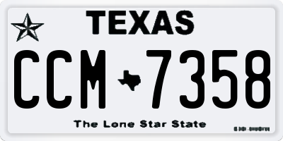 TX license plate CCM7358