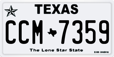 TX license plate CCM7359