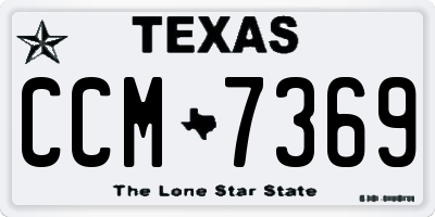 TX license plate CCM7369