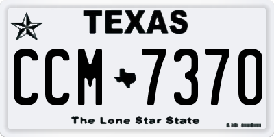 TX license plate CCM7370