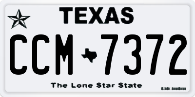 TX license plate CCM7372
