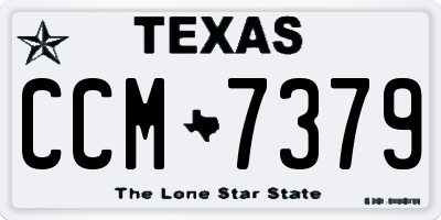 TX license plate CCM7379