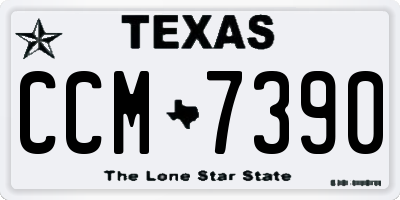 TX license plate CCM7390