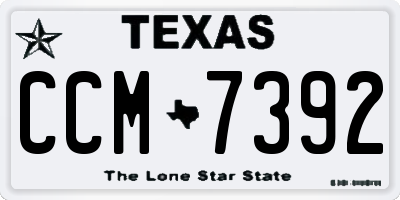 TX license plate CCM7392